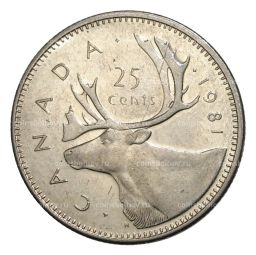 25 центов 1981 года Канада