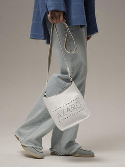 Сумка на плечо Azaro 30996 белый/полоска
