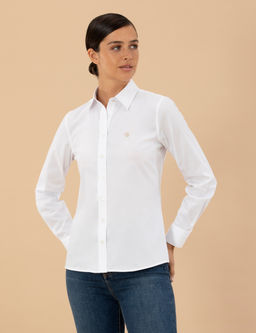Beyaz Slim Fit Uzun Kollu G_mlek