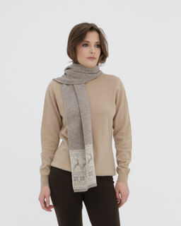 Шарф из шерсти яка UL OL5 серый