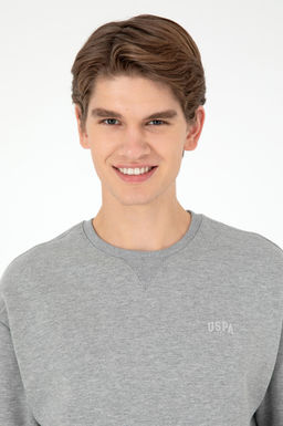 Мужской серый меланжевый базовый свитшот Неожиданная скидка в корзине - U.s. polo assn фото 2