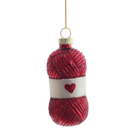 Украшение новогоднее "Моток ниток", L4 W4 H9,5 см, 3в.