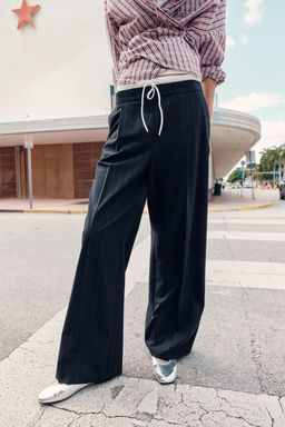 WIDE TROUSERS WITH DOUBLE WAISTBAND - Zara фото 2