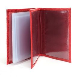 Обложка для авто+паспорт-Croco-ВП-105 натуральная кожа алый флотер/красный крок (128/203) 235884  фото 3