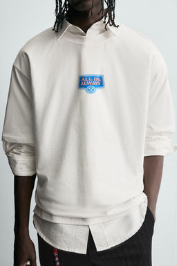 CONTRAST PRINT T-SHIRT