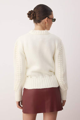 Ekru Yumusak Dokulu Nak?sl? Triko H?rka TWOAW26HI00138