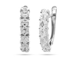 Серьги из серебра куб.циркон., В10-0551