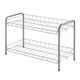 Этажерка для обуви разборн. 2 полки (435*660*300) арт. ЭТ3/А/Ч/С/МС