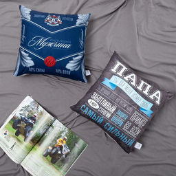 Подушка декоративная Этель Настоящий мужчина 40х40 см, велюр, 100% п/э  фото 6