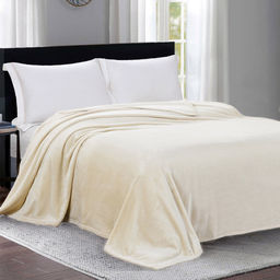 Плед/покрывало 100х150см Песчаное облако, велсофт Virginia гладкокрашенный, полиэстер 100%, плотность 260г/м2, упаковка: 16х33см пояс бумажный, Домашняя мода (Россия)