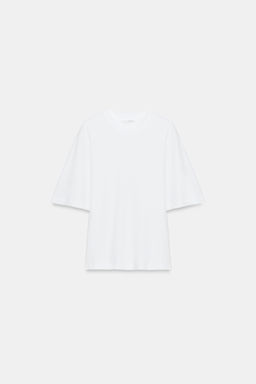 CAMISETA ENTALLADA SUPIMA® / Blanco - Zara фото 5