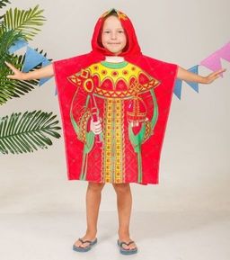 Детское пончо Царь 60*120 см. велюр-махра хлопок 100%