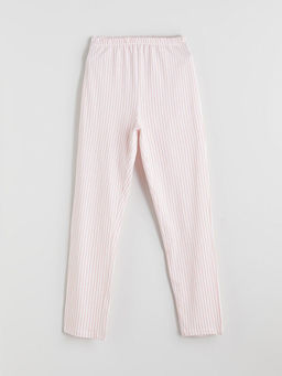 Beli Lastikli ?izgili K?z ?ocuk Pijama Alt