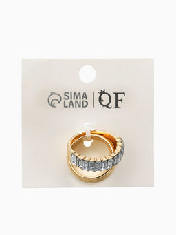 Набор колец 3 шт "Новый стиль" дорожка, размер МИКС, цвет белый в золоте