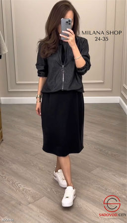 Костюм женский двойка (платье+ветровка)