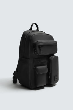 RUBBERISED MULTI-POCKET BACKPACK - Zara фото 6