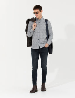 Mavi Slim Fit Uzun Kollu G_mlek
