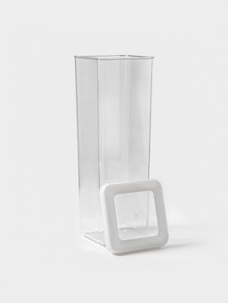 Банка для хранения сыпучих продуктов IDEA «Степ», 1.9 л, 10×28 см, пластик, крышка белая