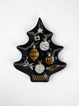 Блюдо новогоднее плоское «С Новым годом. Игрушки», 19.5×16.5 см