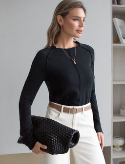 Джемпер тонкой вязки из хлопка с нейлоном