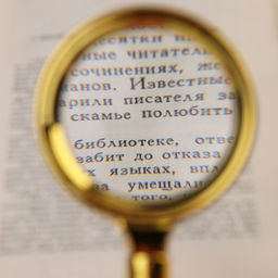 Лупа золотая, кратность 5, линза 45 мм, 16 см