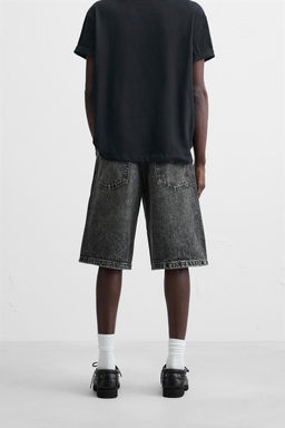 BASIC BAGGY FIT DENIM BERMUDA - Zara фото 33