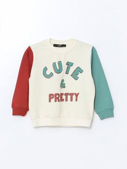 Bisiklet Yaka Bask?l? K?z Bebek E?ofman Tak?m