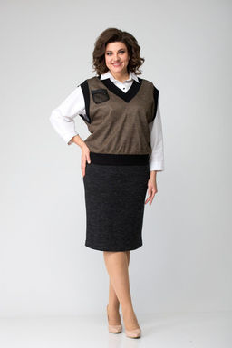 Костюм Nadin N 2062 черный/капучино