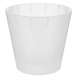 Горшок для орхидей пластмассовый 1,6л, д16см, h14,5см, со вставкой, белый перламутр (Россия)