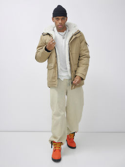 Парка мужская зимняя удлиненная с мехом хаки цвета 8751G - Mtforce фото 12