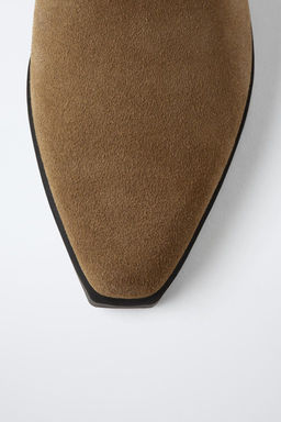 SUEDE COWBOY BOOTS WITH STUDS - Zara фото 8