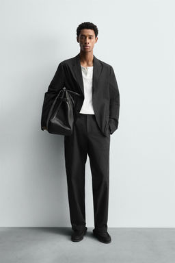 POPLIN SUIT TROUSERS