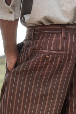 LIMITED EDITION STRIPED WIDE-LEG TROUSERS - Zara фото 4