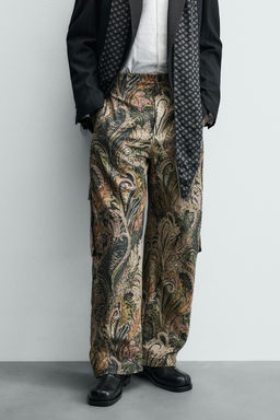 LIMITED EDITION PAISLEY BARREL FIT CARGO TROUSERS - Zara фото 19