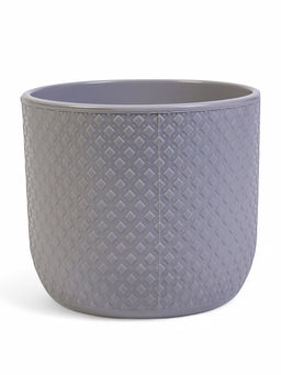 Кашпо для цветов «Клевер», 4.5 л, d=20 см, h=18 см, пластик, цвет серый шёлк