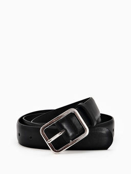 Ремень женский Classic, 110×3 см, пряжка металл, серебристая, чёрный