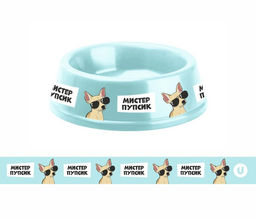 Цена за 3 шт. Миска пластиковая "МОЙ БРО - М!ИСТЕР ПУПСИК, цвет мятный 21*6,5см (логотип на миске) 700мл