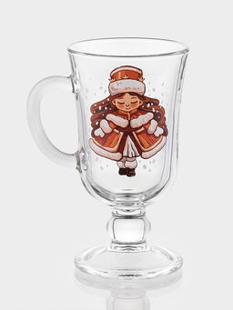 Цена за 12 шт. Кружка Глинтвейн. Новогодние игрушки, 250 мл, стекло, рисунок МИКС
