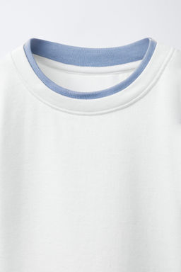 CAMISETA DOBLE CON MODAL / Blanco - Zara фото 3