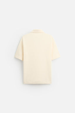 TEXTURED WEAVE POLO SHIRT WITH ZIP - Zara фото 33