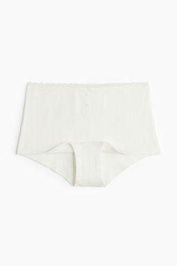 Braga shortie en pointelle de algod?n