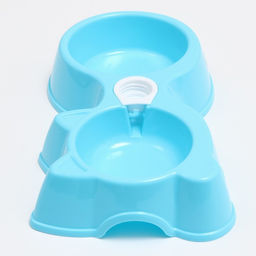 Миска двойная Киска под бутылку 300 мл/100 мл, голубая - Пижон фото 4