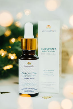 Сыворотка-АКВАЛИФТИНГ для лица Deep Hydration (ChroNOline, глюконолактон, смола персика) флакон 20 мл (утренний уход -увлажнение, разглаживание, подтяжка) - Yodometics фото 3