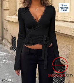 Хлопковые кофта- болеро на запах - Bruno фото 3