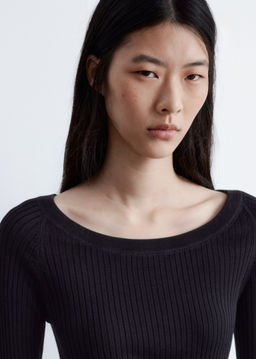 Top en punto de canal? con cuello barco - H&m фото 4