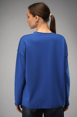 Женский лонгслив оверсайз из футера двухнитки Happyfox