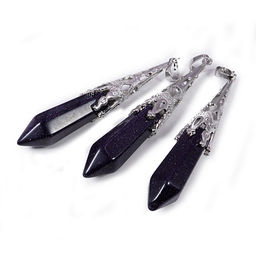 Подвеска натуральный камень Синий авантюрин 8см