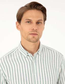 Ye_il Regular Fit _izgili Uzun Kollu G_mlek - Pierre cardin фото 2
