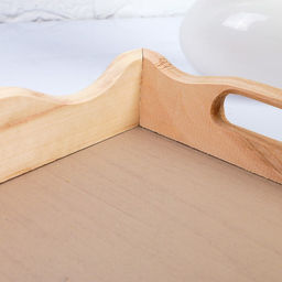 Поднос деревянный для завтрака волна №3, МАССИВ, 30х20х5,5см