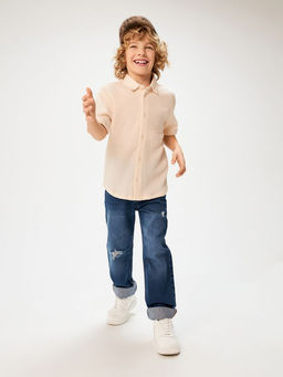 ACOOLA / Сорочка верхняя детская для мальчиков Andresi крем  фото 2